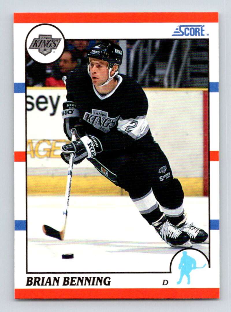 1990-91 Score American #306 Brian Benning  Los Angeles Kings  Image 1