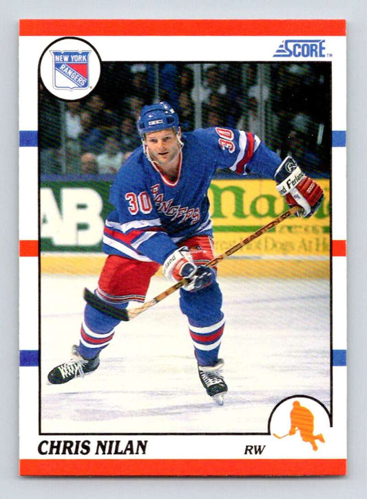 1990-91 Score American #311 Chris Nilan  New York Rangers  Image 1