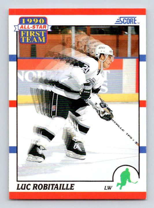 1990-91 Score American #316 Luc Robitaille AS  Los Angeles Kings  Image 1