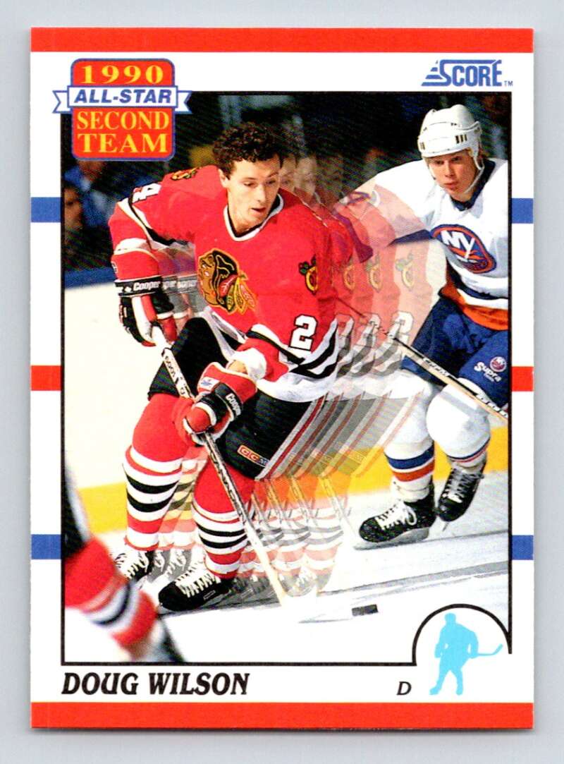 1990-91 Score American #320 Doug Wilson AS  Chicago Blackhawks  Image 1