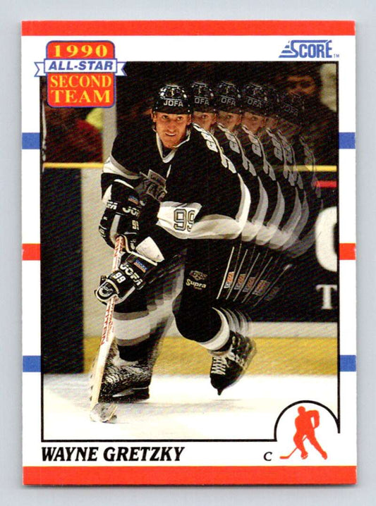 1990-91 Score American #321 Wayne Gretzky AS  Los Angeles Kings  Image 1