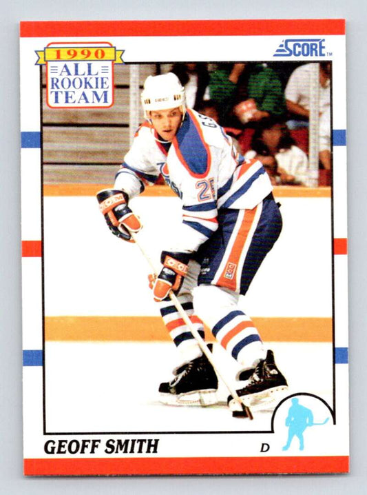1990-91 Score American #326 Geoff Smith ART  Edmonton Oilers  Image 1