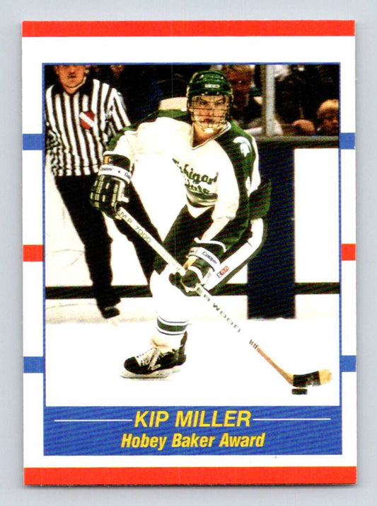 1990-91 Score American #330 Kip Miller  RC Rookie Spartans  Image 1