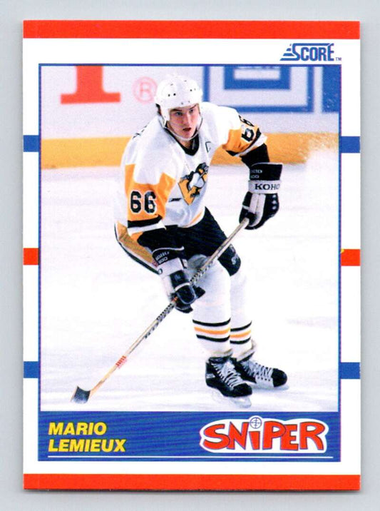1990-91 Score American #337 Mario Lemieux  Pittsburgh Penguins  Image 1