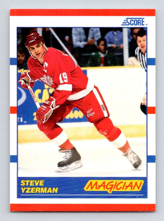 1990-91 Score American #339 Steve Yzerman  Detroit Red Wings  Image 1