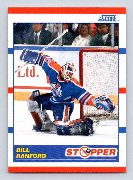 1990-91 Score American #345 Bill Ranford  Edmonton Oilers  Image 1