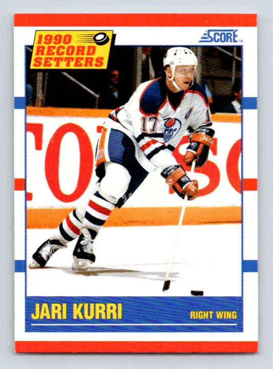 1990-91 Score American #348 Jari Kurri LL  Edmonton Oilers  Image 1