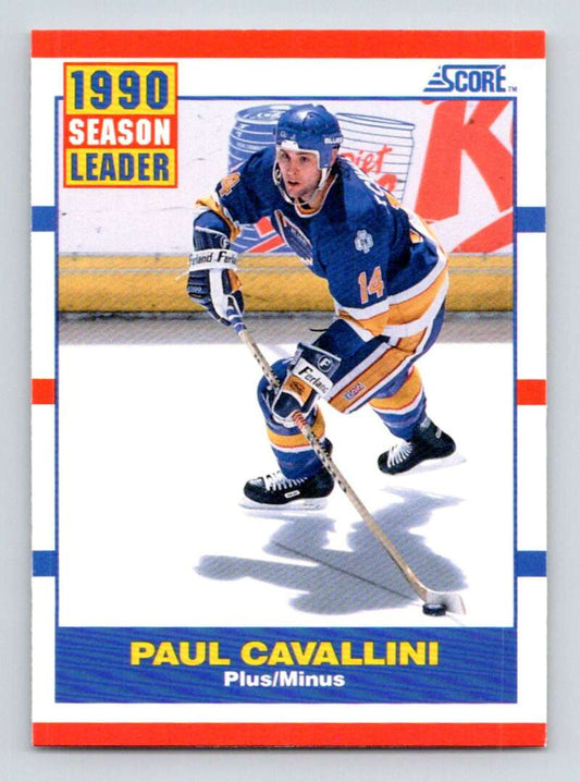 1990-91 Score American #349 Paul Cavallini LL  St. Louis Blues  Image 1