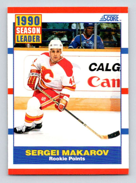 1990-91 Score American #350 Sergei Makarov  Calgary Flames  Image 1