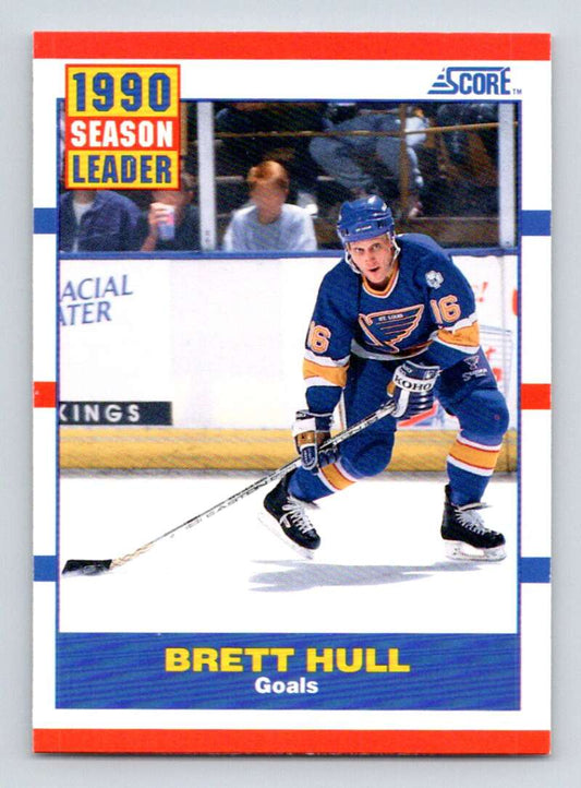 1990-91 Score American #351 Brett Hull LL  St. Louis Blues  Image 1