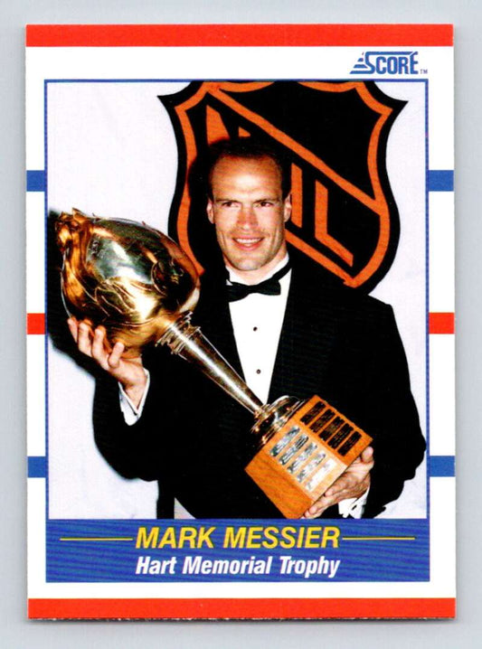 1990-91 Score American #360 Mark Messier TR  Edmonton Oilers  Image 1