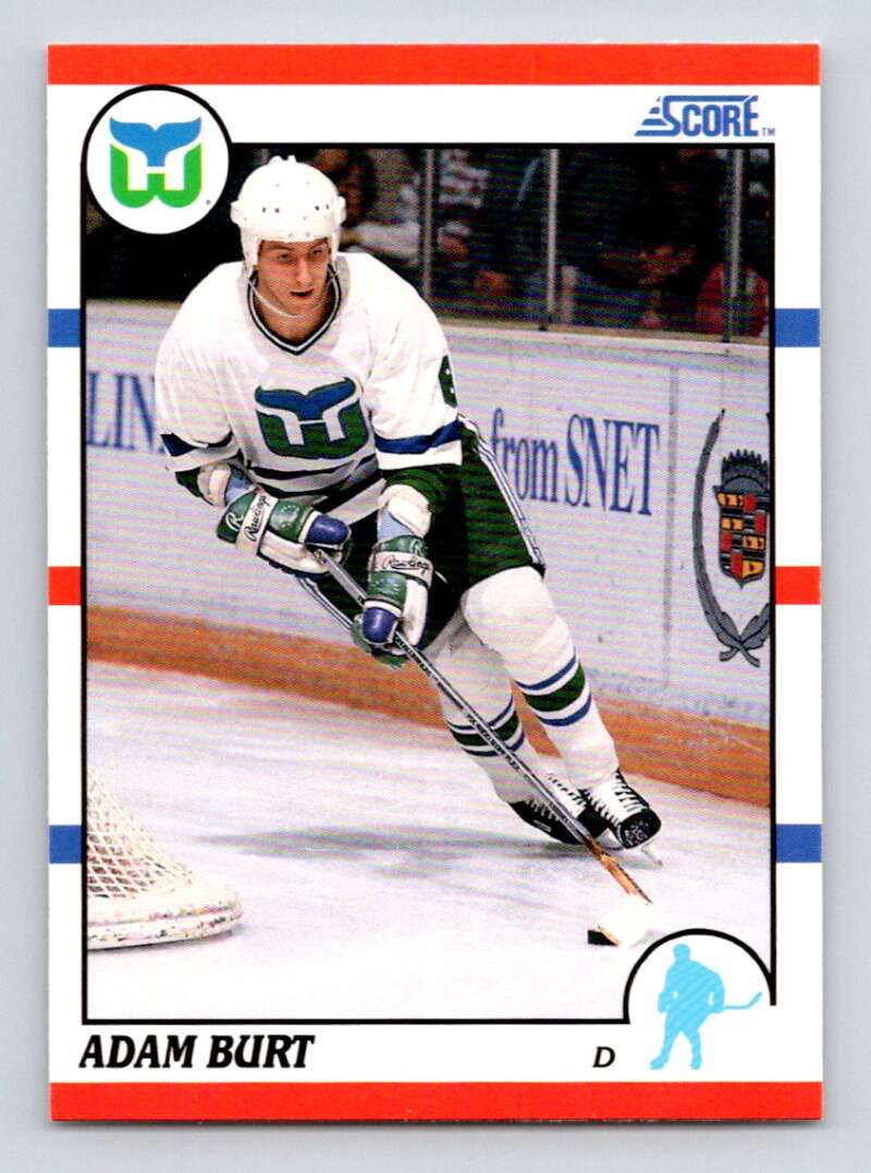 1990-91 Score American #370 Adam Burt  RC Rookie Hartford Whalers  Image 1