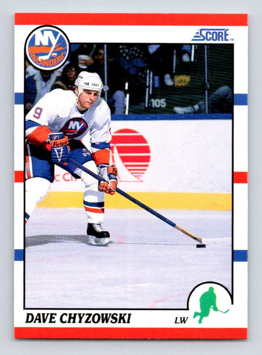 1990-91 Score American #372 Dave Chyzowski  RC Rookie New York Islanders  Image 1