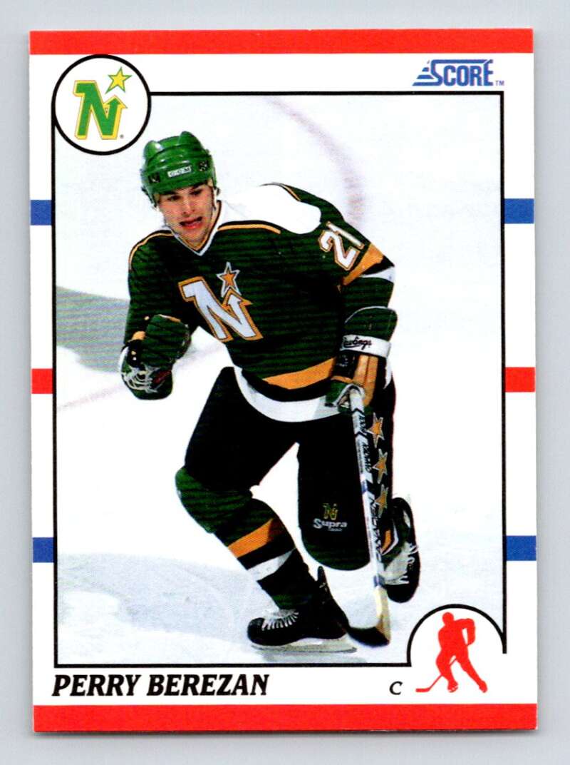 1990-91 Score American #379 Perry Berezan  RC Rookie Minnesota North Stars  Image 1