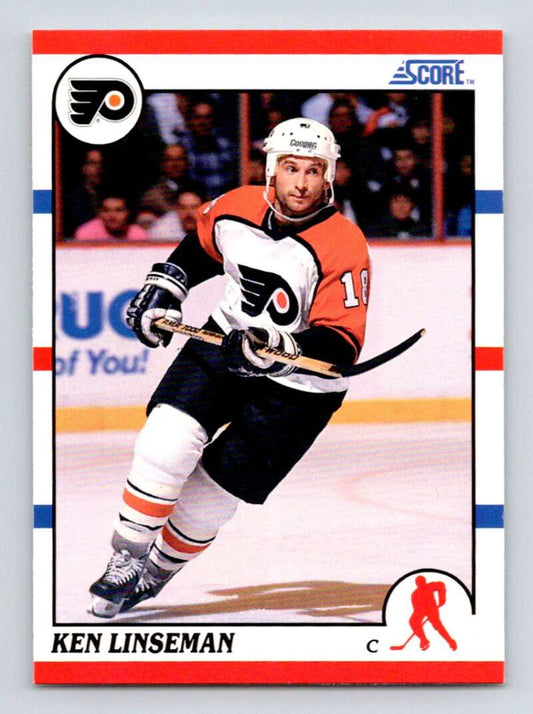 1990-91 Score American #380 Ken Linseman  Philadelphia Flyers  Image 1