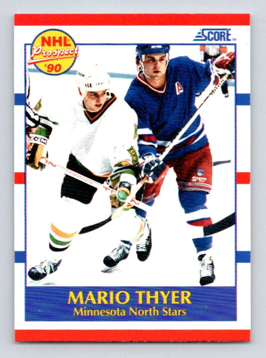 1990-91 Score American #382 Mario Thyer  RC Rookie Minnesota North Stars  Image 1