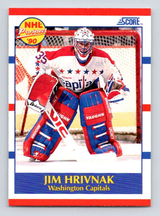 1990-91 Score American #386 Jim Hrivnak  RC Rookie Washington Capitals  Image 1
