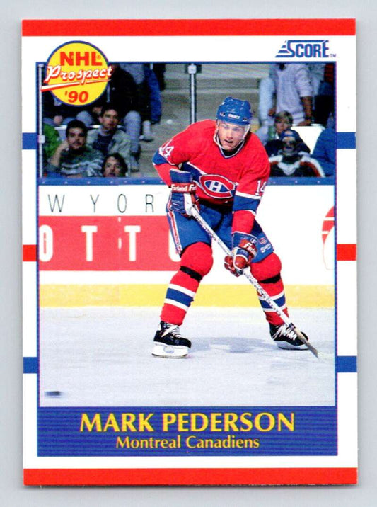 1990-91 Score American #387 Mark Pederson  RC Rookie Montreal Canadiens  Image 1