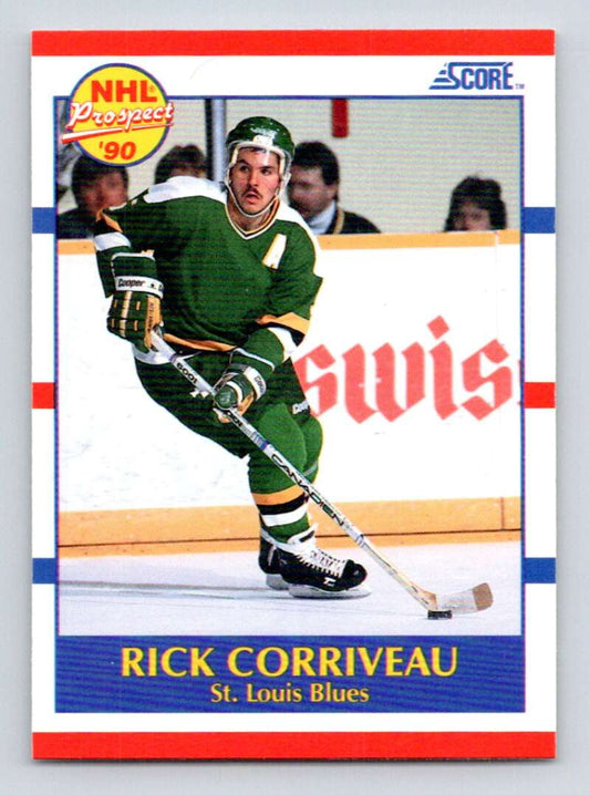 1990-91 Score American #396 Rick Corriveau  RC Rookie St. Louis Blues  Image 1