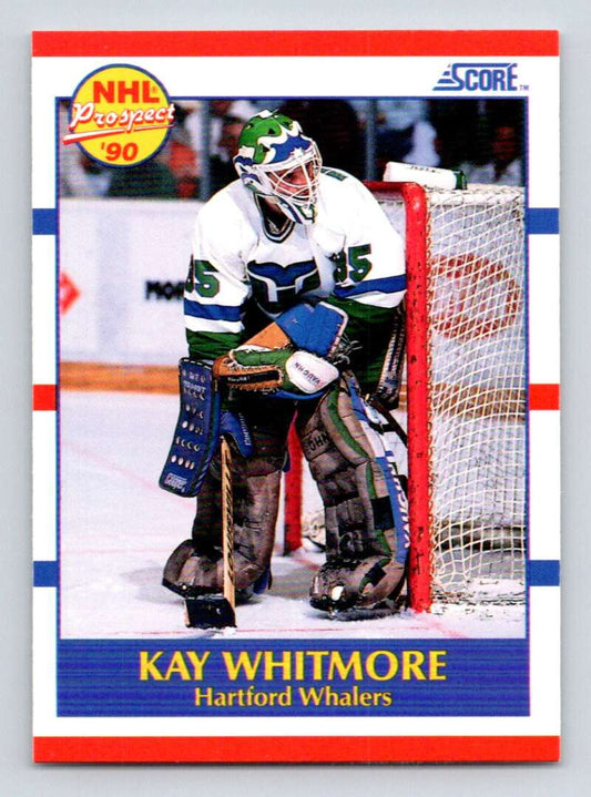 1990-91 Score American #402 Kay Whitmore  RC Rookie Hartford Whalers  Image 1