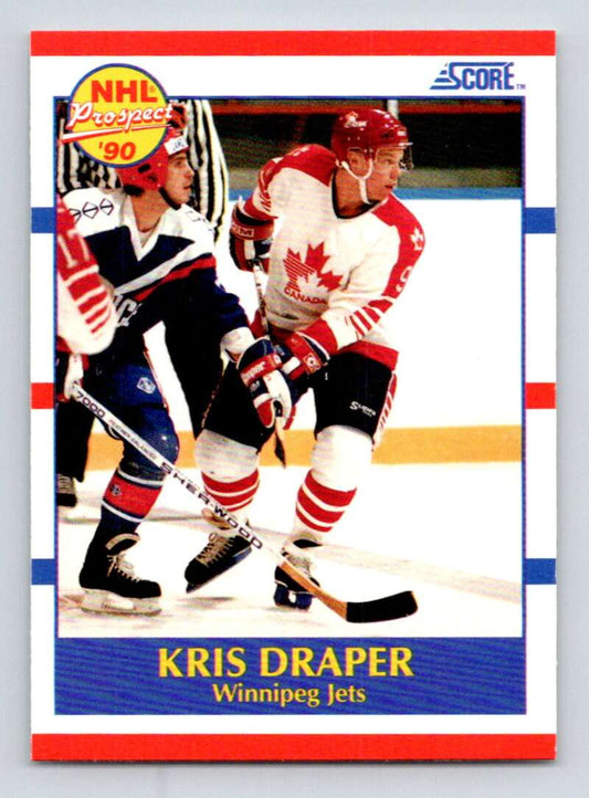 1990-91 Score American #404 Kris Draper  RC Rookie Winnipeg Jets  Image 1