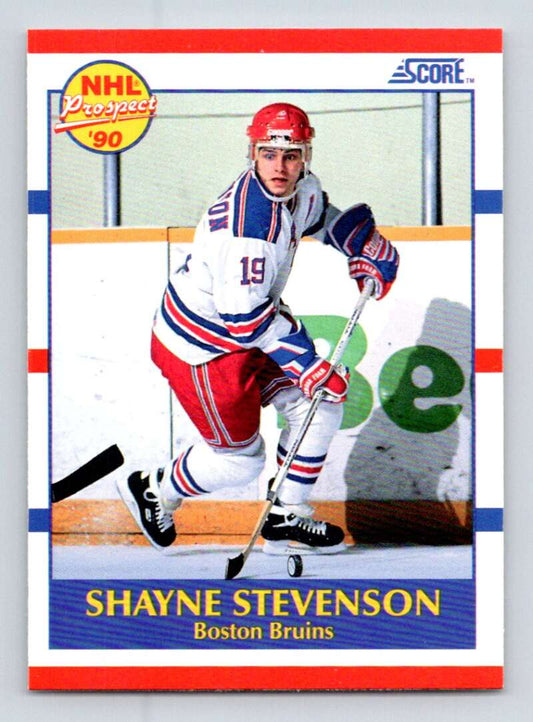1990-91 Score American #405 Shayne Stevenson  RC Rookie Boston Bruins  Image 1