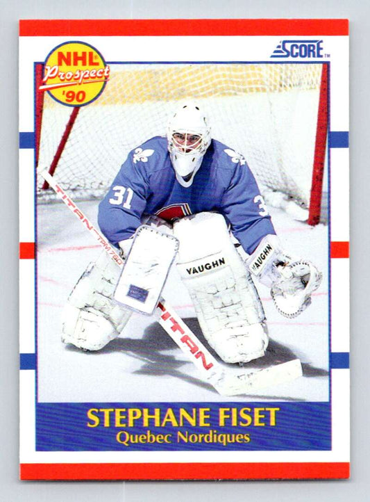 1990-91 Score American #415 Stephane Fiset  RC Rookie Quebec Nordiques  Image 1