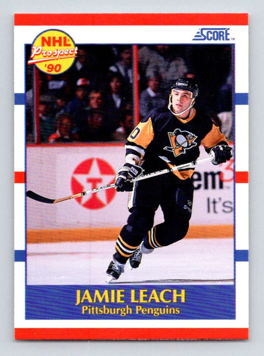 1990-91 Score American #420 Jamie Leach  RC Rookie Pittsburgh Penguins  Image 1