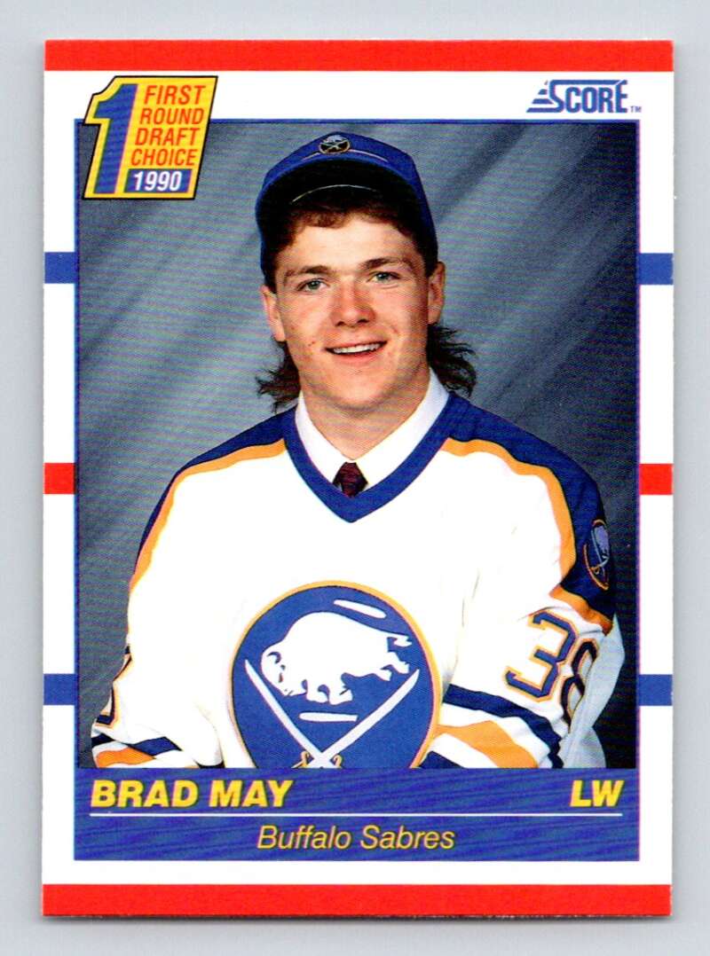 1990-91 Score American #427 Brad May  RC Rookie Buffalo Sabres  Image 1