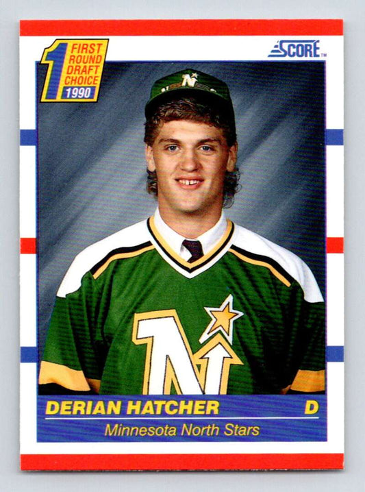 1990-91 Score American #430 Derian Hatcher  RC Rookie Minnesota North Stars  Image 1