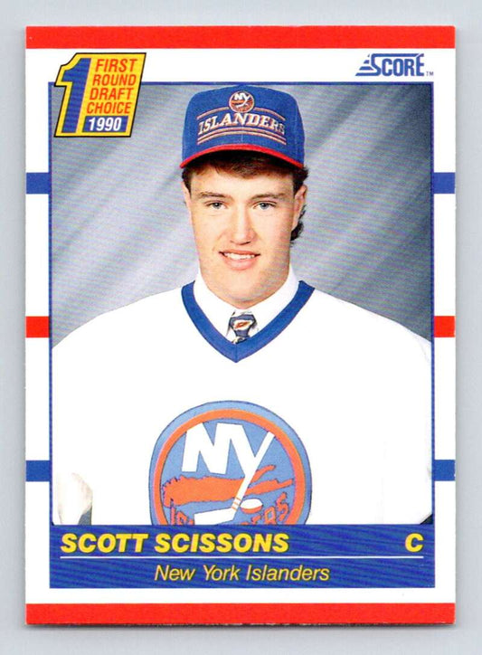 1990-91 Score American #432 Scott Scissons  RC Rookie New York Islanders  Image 1