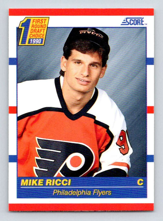 1990-91 Score American #433 Mike Ricci  RC Rookie Philadelphia Flyers  Image 1