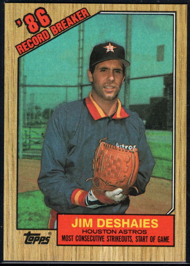 1987 Topps #2 Jim Deshaies Astros RB Image 1