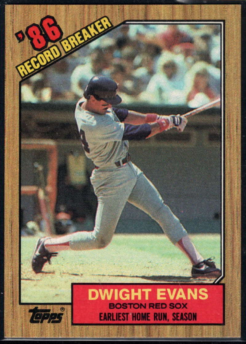 1987 Topps #3 Dwight Evans Red Sox RB Image 1