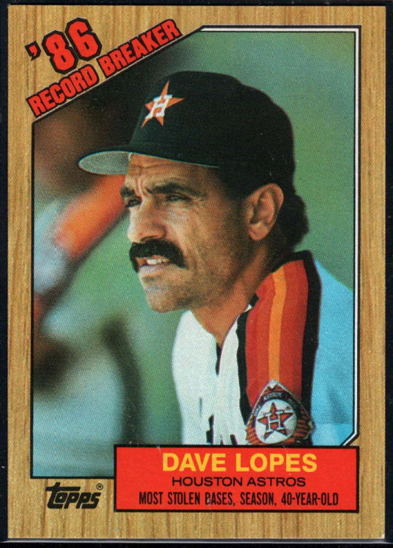 1987 Topps #4 Davey Lopes Astros RB Image 1