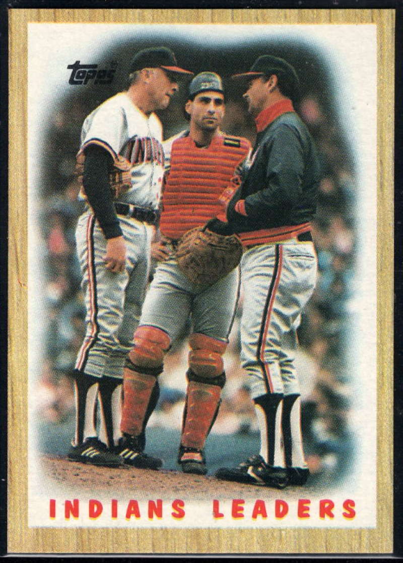 1987 Topps #11 Phil Niekro/Chris Bando Indians Indians Team Image 1
