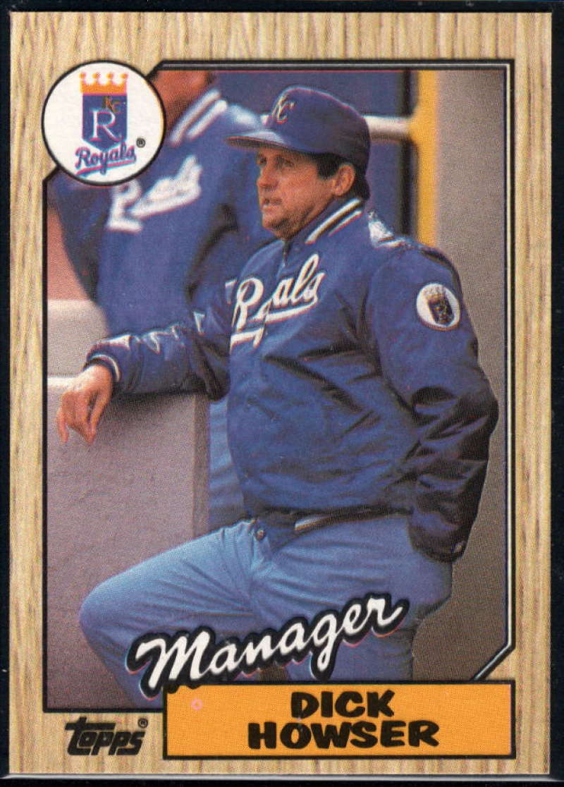 1987 Topps #18 Dick Howser Royals MG Image 1