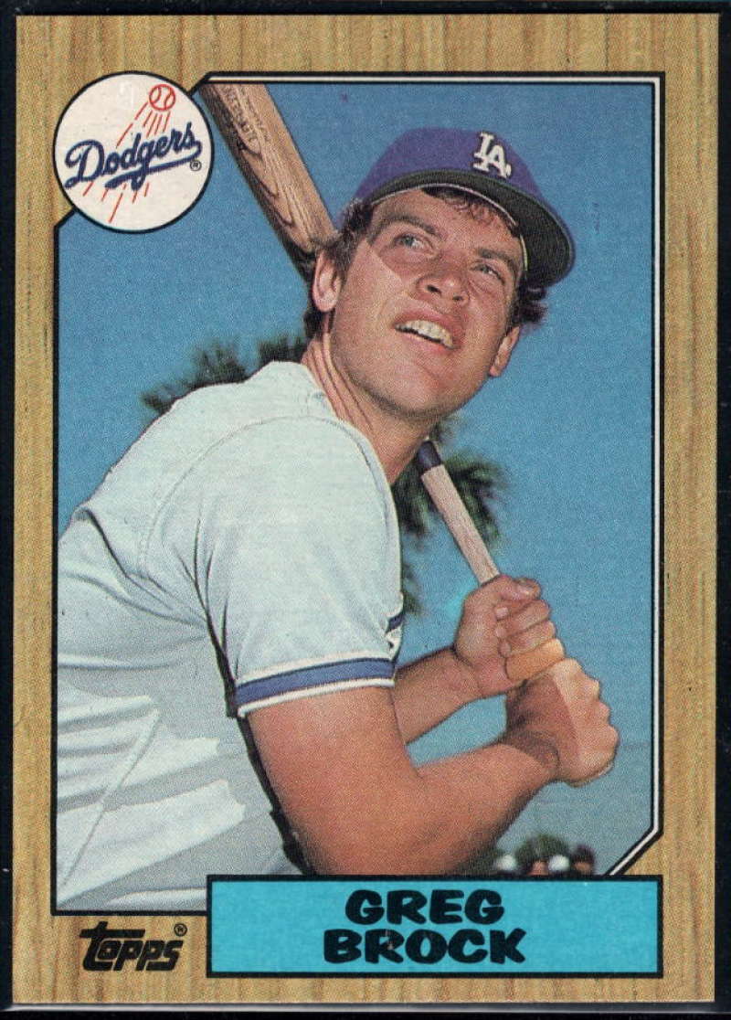 1987 Topps #26 Greg Brock Dodgers Image 1