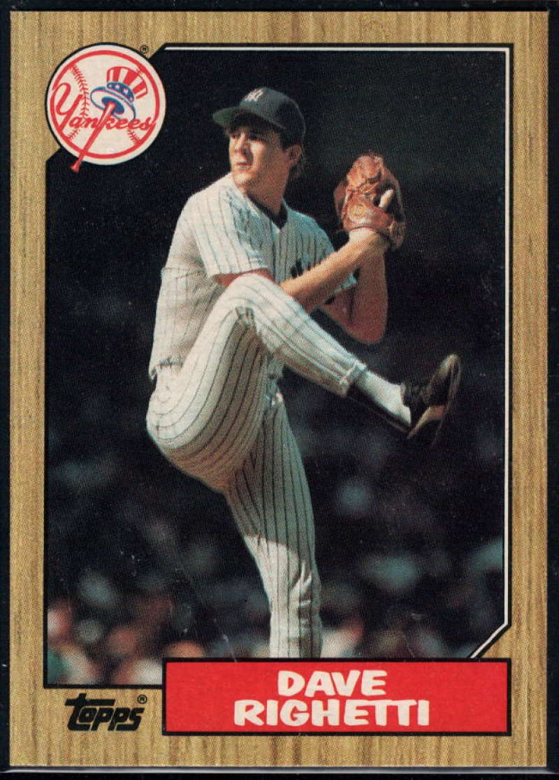 1987 Topps #40 Dave Righetti Yankees Image 1