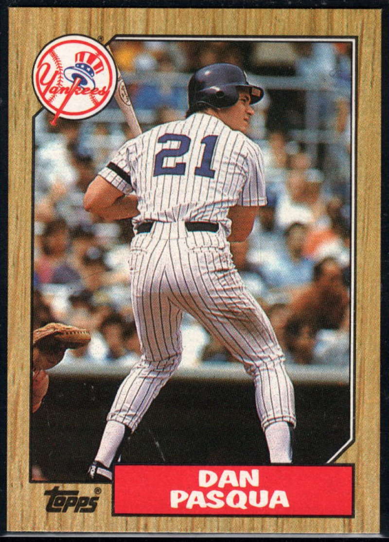 1987 Topps #74 Dan Pasqua Yankees Image 1
