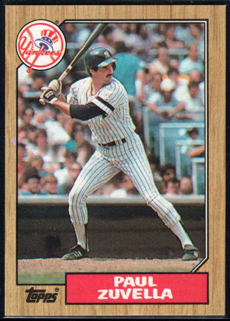1987 Topps #102 Paul Zuvella Yankees Image 1