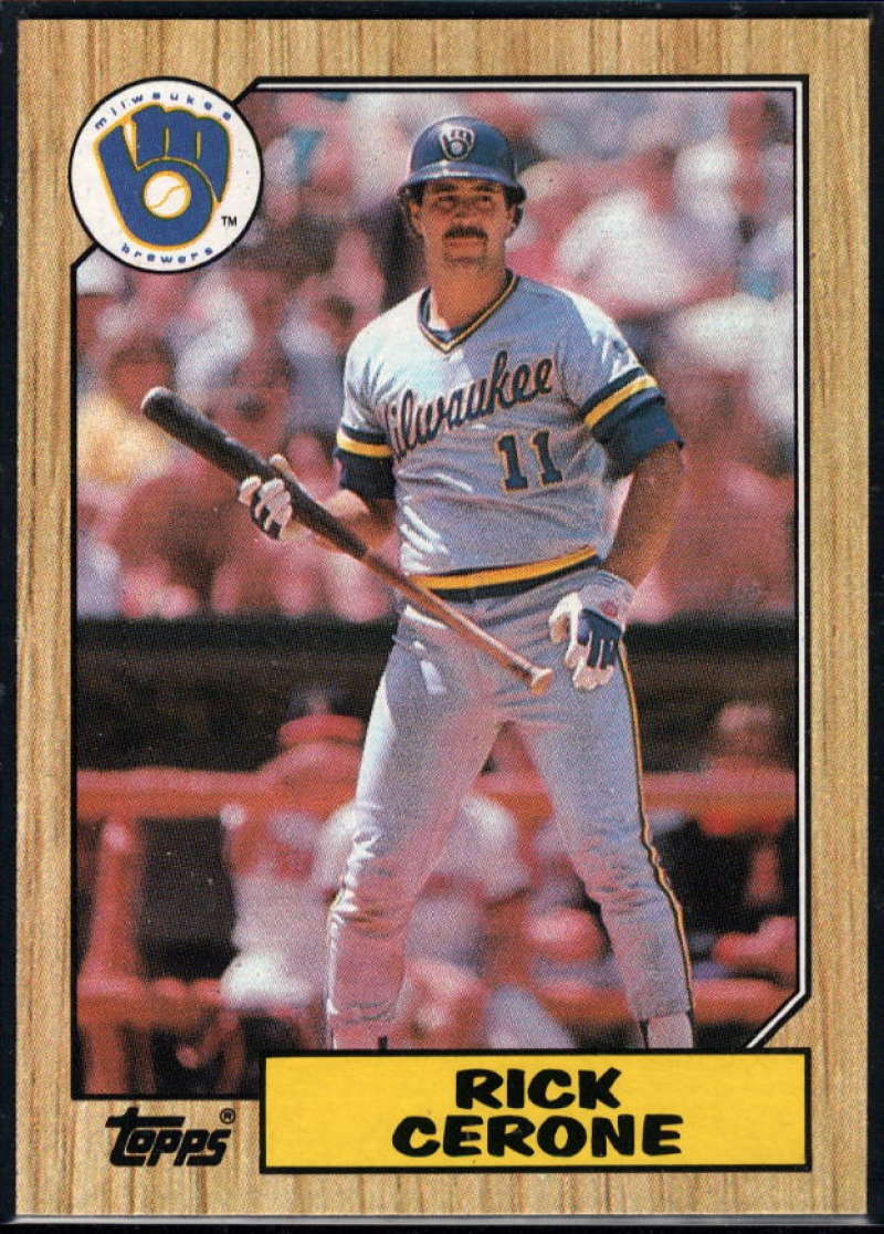 1987 Topps #129 Rick Cerone Brewers Image 1