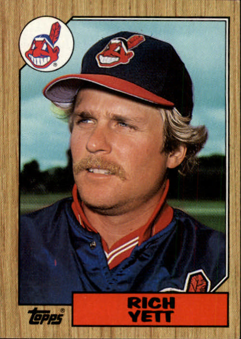 1987 Topps #134 Rich Yett Indians Image 1