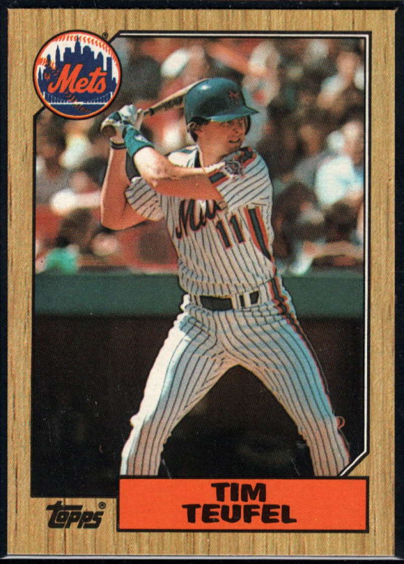 1987 Topps #158 Tim Teufel Mets Image 1