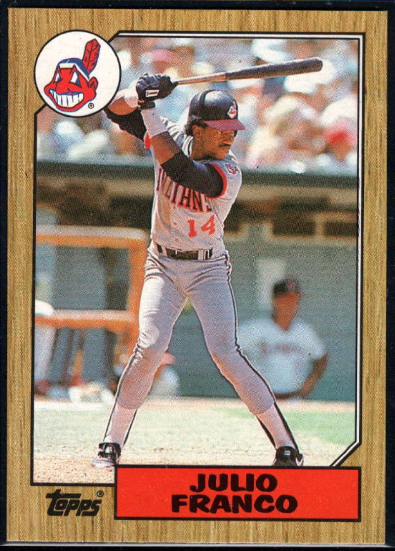1987 Topps #160 Julio Franco Indians Image 1