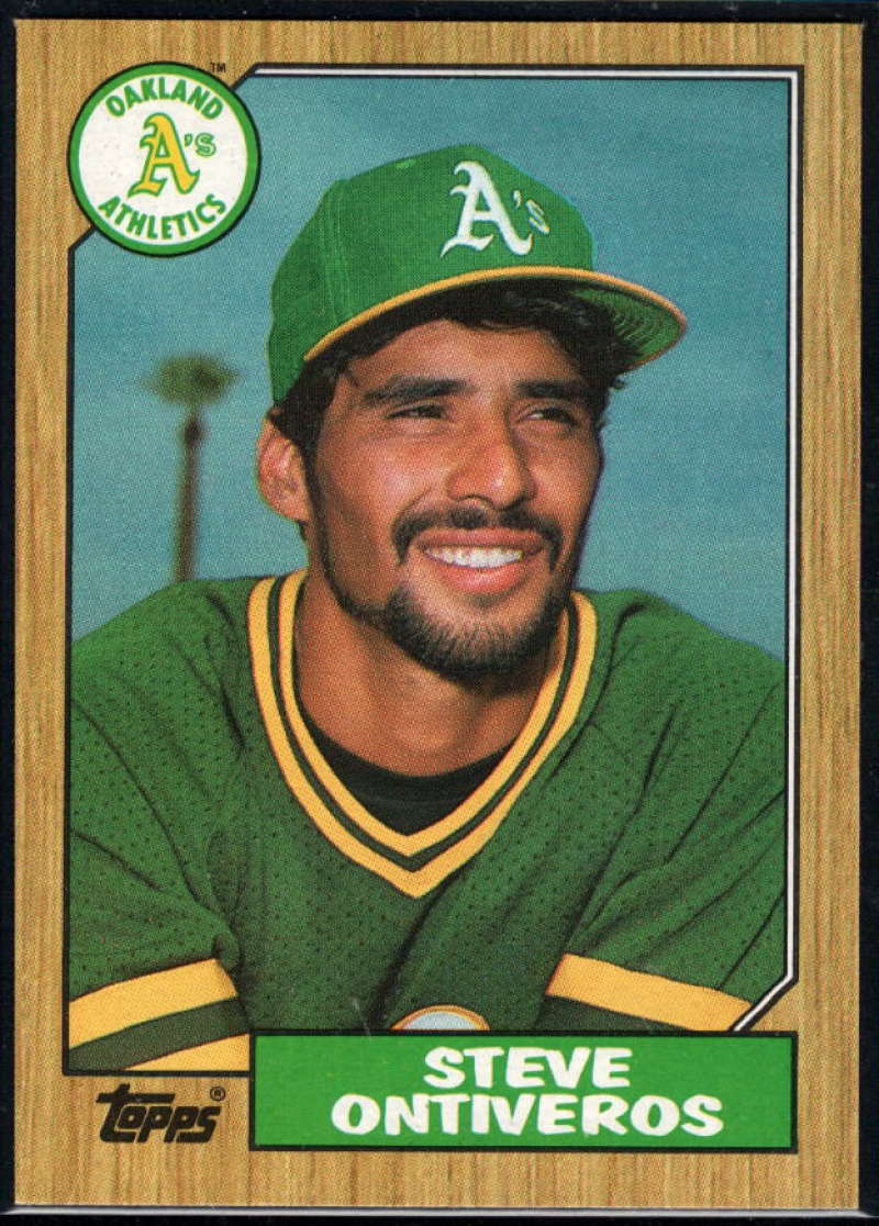 1987 Topps #161 Steve Ontiveros Athletics Image 1