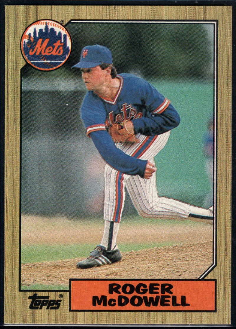 1987 Topps #185 Roger McDowell Mets Image 1