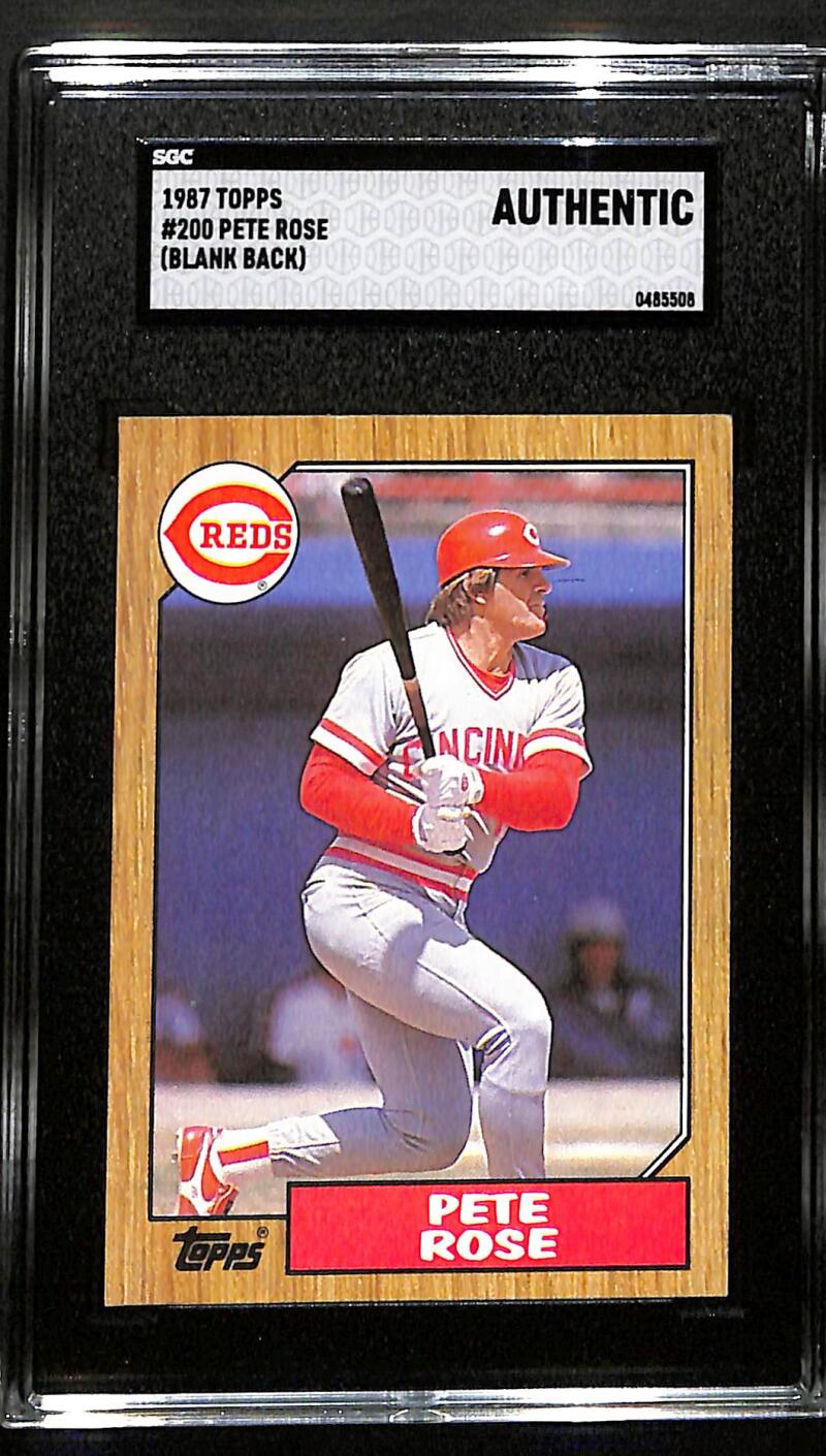 1987 Topps #200 Pete Rose Reds Image 1