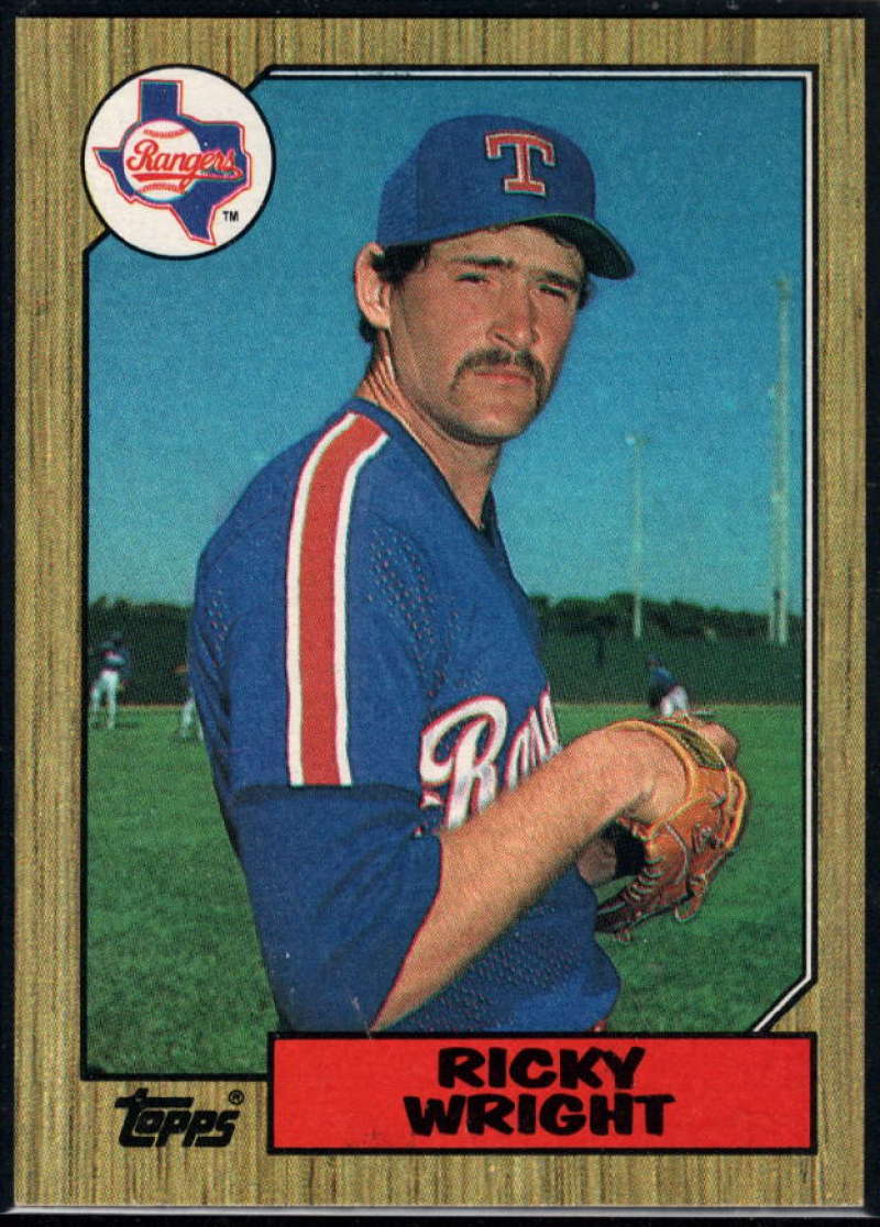 1987 Topps #202 Ricky Wright Rangers Image 1