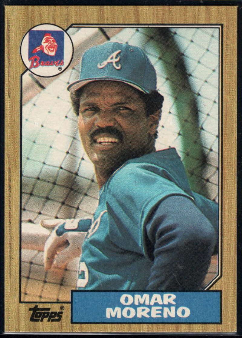 1987 Topps #214 Omar Moreno Braves Image 1